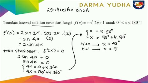 Contoh Soal Interval Naik Dan Turun Fungsi Trigonometri YouTube