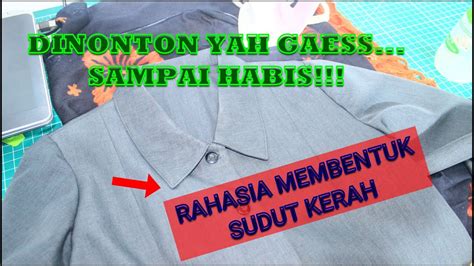 MENJAHIT KERAH REBAH SETENGAH TEGAK MENJAHIT BAJU DINAS WANITA YouTube