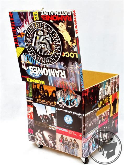 Ramones Baú Box Caixa para Vinil LP s Rodízios Elo7