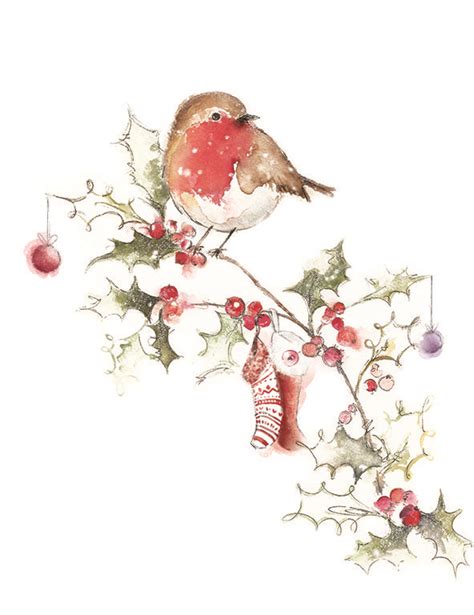 Best Watercolor Christmas Images On Pinterest Watercolor