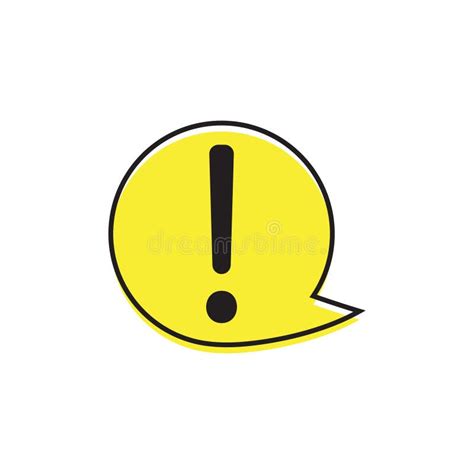 Exclamation Mark In Speech Bubble Warning Danger Sign Vector Stock