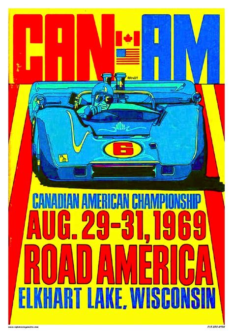 Vintage Reproduction Racing Poster Elkhart Lake Road America Can Am Etsy