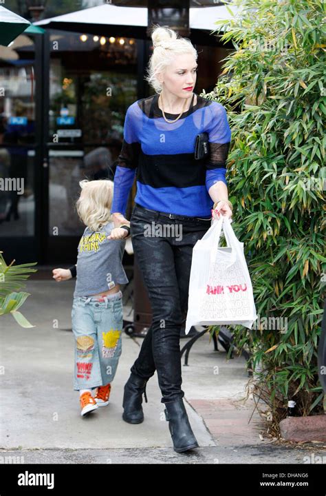 Gwen Stefani And Her Son Zuma Rossdale Grab Some Food To Go While Out