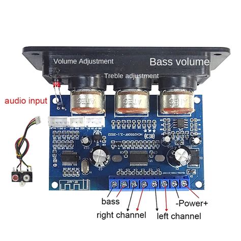 Canais Placa Amplificador De Pot Ncia Digital Mais Aux Udio Cabo X W