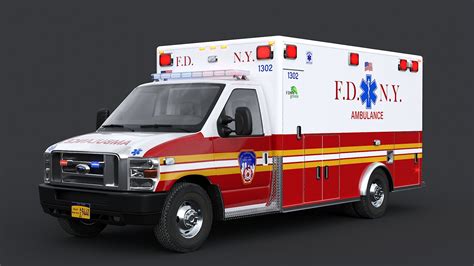 ArtStation - Ford E-Series Ambulance FDNY with Interior | Resources