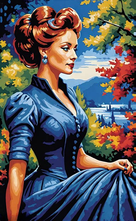 portrait   lady painted  oil  stock photo public domain pictures