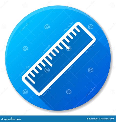 Ruler Blue Circle Icon Design Stock Vector Illustration Of Dimensions