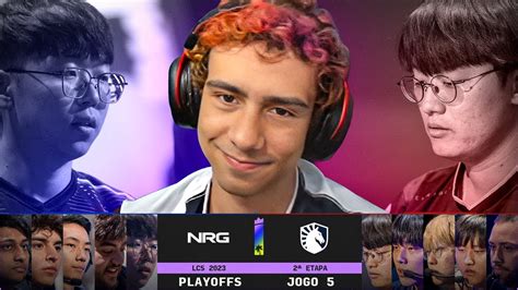 NRG X Team Liquid Jogo 5 LCS 2023 Playoffs DIA 11 Ilha Das