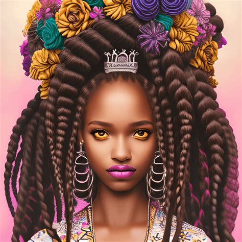 Intricately Rendered African Princess In K Creative Fabrica