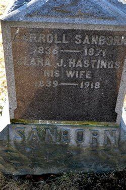 Clarinda Jane Clara Hastings Sanborn Memorial Find A Grave