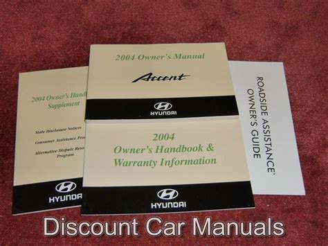 Buy 2004 HYUNDAI ACCENT OWNERS MANUAL PORTFOLIO 04 In Milwaukee