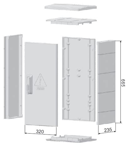 MODULARNI MERNO RAZVODNI ORMAN OD POLIESTERA MRO4H 1200x665x235 Feman