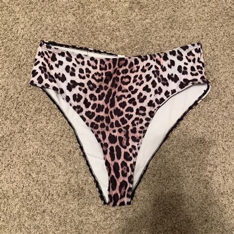 Shein Swim Cheetah High Waisted Bikini Bottoms Bathing Suit Poshmark