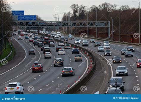 British motorway traffic editorial stock photo. Image of logistics ...