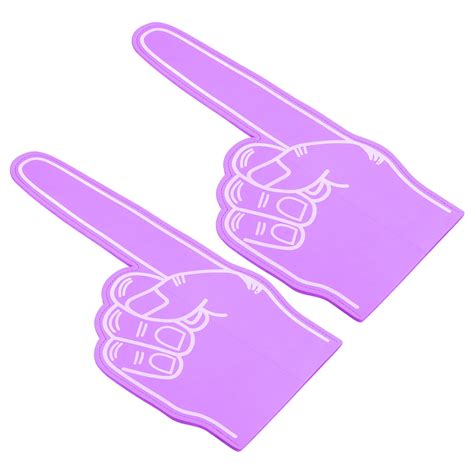 Giant Foam Finger 18 Inch Eva Number 1 Diy Blank Foam Hand Purple 2