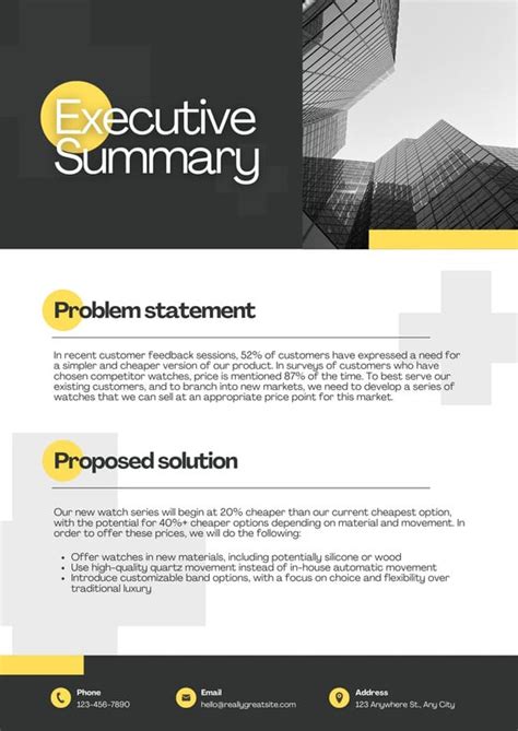 Free Printable Executive Summary Templates Canva