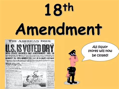 Ppt 18 Th Amendment Powerpoint Presentation Free Download Id1152604