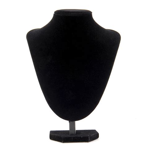 Quality Black Velvet Necklace Jewelry Pendant Display Bust Presentation