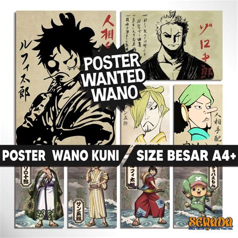 Jual Minimal Pcs Poster One Piece Wanted Wano Size A Poster Bounty