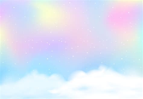 Premium Vector Rainbow Pastel Blurred Sky Background