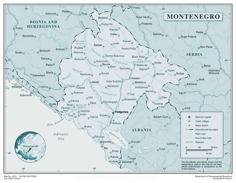 Large detailed political map of Montenegro | Montenegro | Europe ...