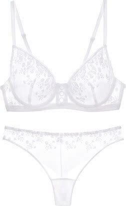 Caligreat Women S Sheer Unlined Bra Lingerie Set Sexy Mesh See Through Bra And Panty Set