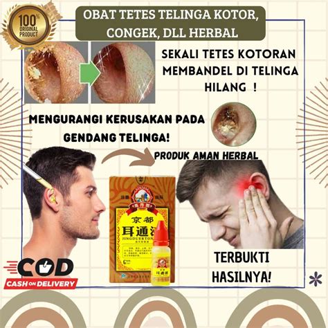 Jual Obat Tetes Herbal Telinga Berair Berdengung Gatal Congek Tuli