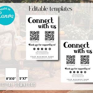 Editable Social Media Sign Template DIY Follow Us On Social Media