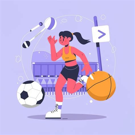 Ilustração vetorial 2d atividades esportivas e jogos olímpicos Vetor