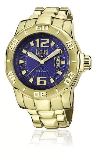 Reloj pulsera Everlast Analógico de cuerpo color dorado para hombre