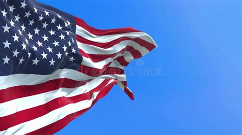 American Waving Flag Seamless Loop Animation. 4K Resolution Stock ...