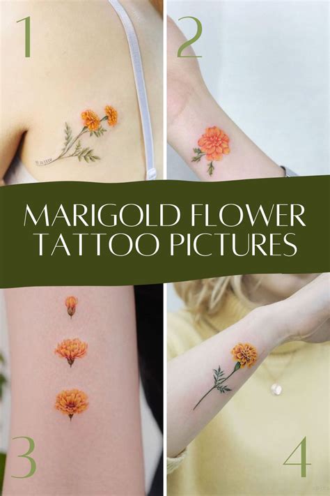 Creative Marigold Flower Tattoos 53 Ideas Full of Beauty - Tattoo Glee