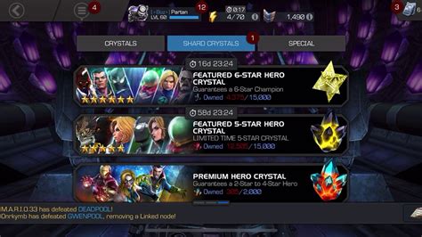 5 Star Crystal Opening Cosmic Hero With Fury And Bleed Mcoc Marvel Contest Of Champions