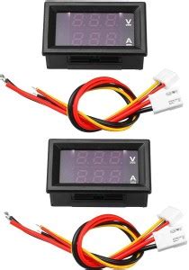 INVENTO 2PCS 0 28 LED Voltmeter Ammeter Red And Blue Digital