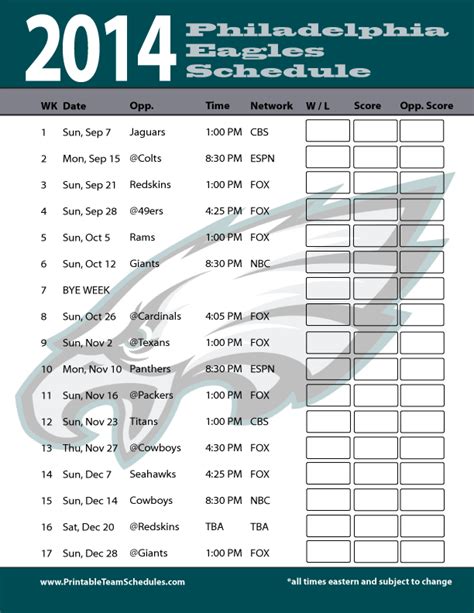 Philadelphia Eagles Schedule 2025 Calendar 2025 Emlyn Georgiana