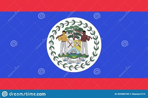 Belize Flag Design Illustration Vector Stock Vector - Illustration of ...