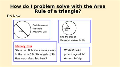 Area of a Triangle Sine Rule 0.5absinC | Teaching Resources