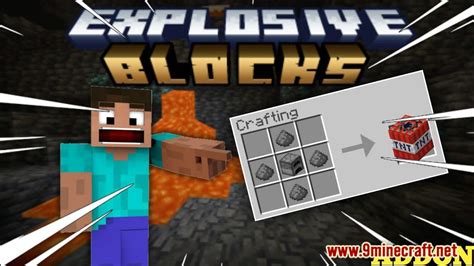 Explosive Blocks Addon Mcpe Bedrock Mod Mc Mod Net