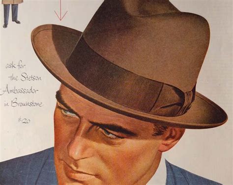 Vintage 1950 Stetson Mens Hat Ad Etsy