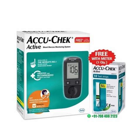 Mmol L Accu Chek Active Blood Glucometer Kit For Clinic At Rs