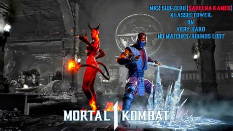 Mortal Kombat 1 Mk2 Sub Zero Sareena Kameo Klassic Tower On Very Hard No Matchesrounds Lost