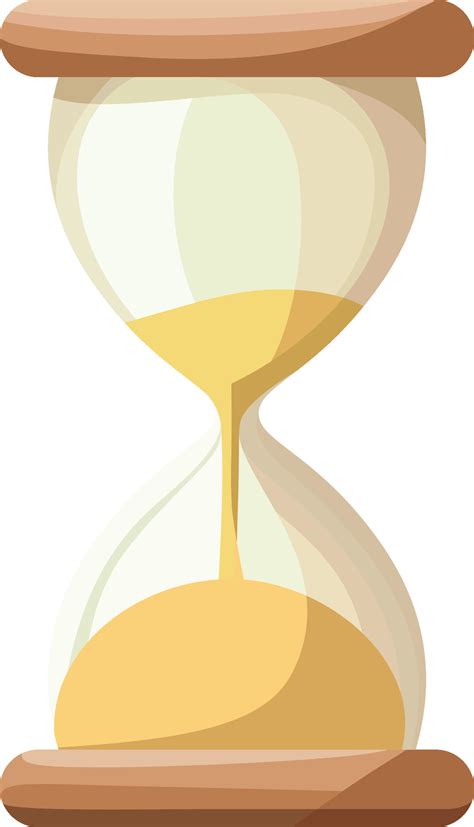 Hourglass Sand Clock Flat Style Vector Illustration Sandglass Vintage Clock Ancient Sand