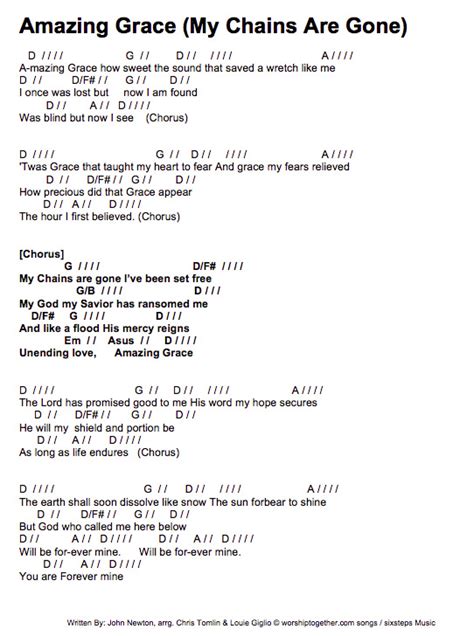 Amazing Grace Chords / Amazing Grace Ukulele Chords Pdf - Amazing Grace ...