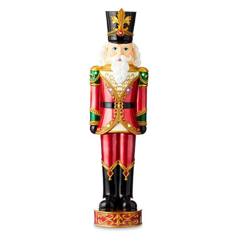 32 In Christmas Nutcracker With Led Lights Up In Metallic Color By