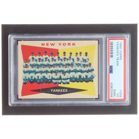 New York Yankees 1960 Topps 332 CL PSA 3 MK Pristine Auction