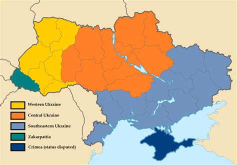 Regional Map of Ukraine | Reconsidering Russia and the Former Soviet Union