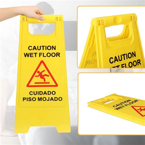 Snapklik Macarrie Pack Caution Wet Floor Sign Yellow Wet Floor