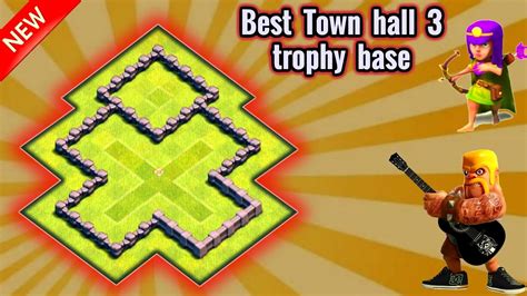 Clash Of Clans Best Town Hall 3 Trophy Base Best Th3 Farming Base