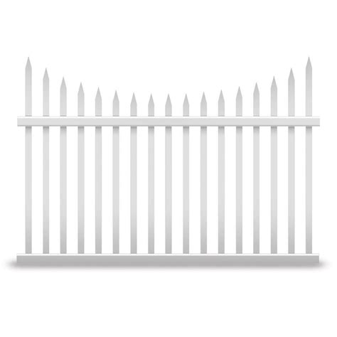 Weatherables Stratford Ft H X Ft W White Vinyl Picket Fence Panel