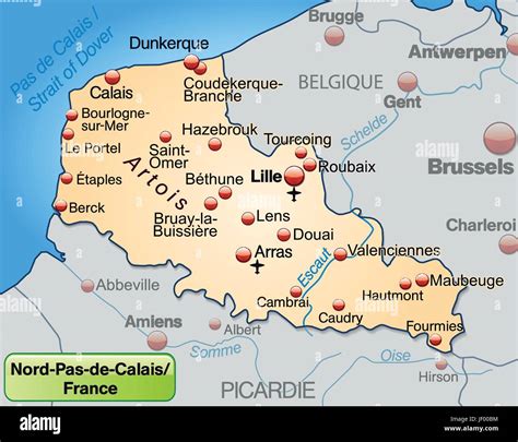 nord pas de calais en france comme une carte de lenvironnement de